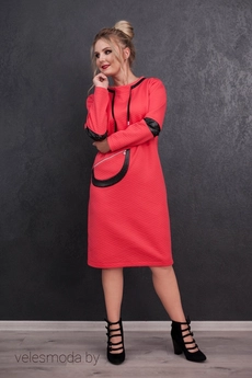Платье 296 розовый Euro Moda