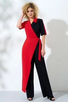 Комбинезон 345-1 красный Euro Moda