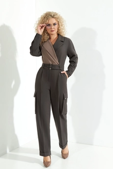 Комбинезон 364 капучино + серый Euro Moda