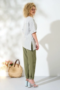 Костюм брючный 417 хаки Euro Moda