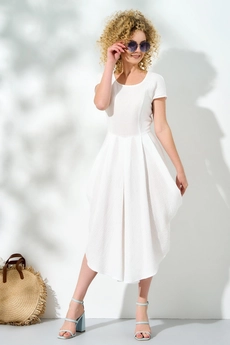 Платье 452 белый Euro Moda