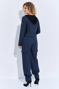 Костюм брючный 460 синий Euro Moda