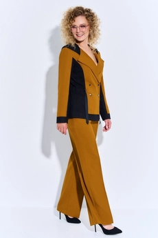 Костюм брючный 461 горчица Euro Moda