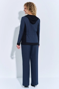 Костюм брючный 461 серо-синий Euro Moda