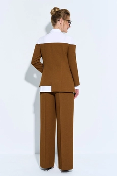 Костюм брючный 466 горчица Euro Moda