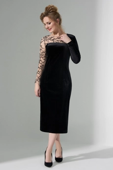 Платье 485 черный Euro Moda