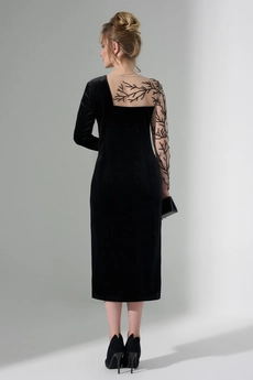 Платье 485 черный Euro Moda