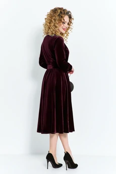 Платье 492 вишневый Euro Moda