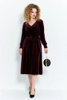 Платье 492 вишневый Euro Moda