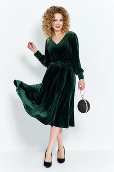 Платье 492 зеленый Euro Moda