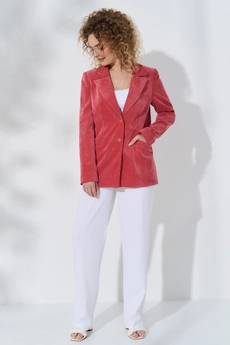 Костюм брючный 516 коралл Euro Moda