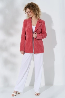 Костюм брючный 516 коралл Euro Moda