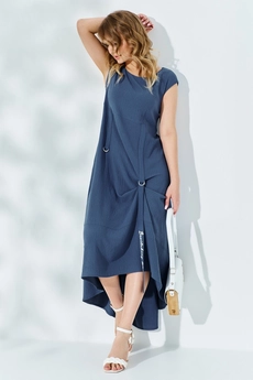 Платье 527 синий Euro Moda