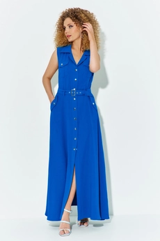 Платье 605 синий Euro Moda