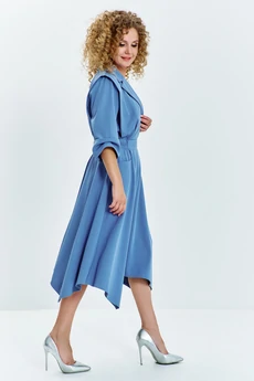 Платье 619 голубой Euro Moda