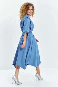 Платье 619 голубой Euro Moda