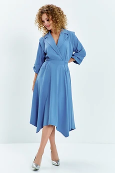 Платье 619 голубой Euro Moda