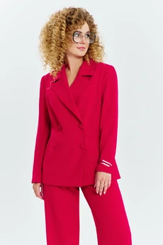 Костюм брючный 624 красный Euro Moda
