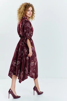 Платье 633 бордовый Euro Moda