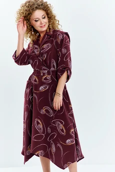 Платье 633 бордовый Euro Moda