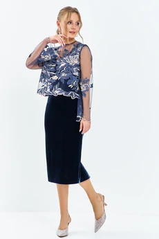 Костюм с платьем 660 Euro Moda