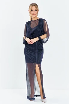 Платье 665 синий Euro Moda