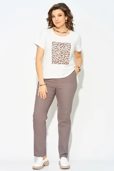 Костюм брючный 40111 шоколадный  FITA