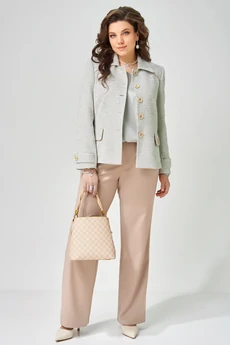 Костюм брючный 4171 миндаль + мята  FITA