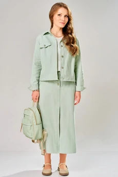 Костюм с юбкой 4203 мятное суфле FITA