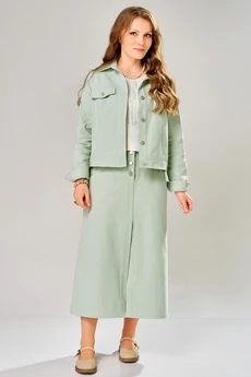 Костюм с юбкой 4203 мятное суфле FITA