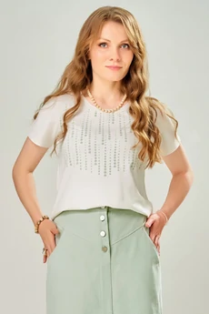 Костюм с юбкой 4203 мятное суфле FITA