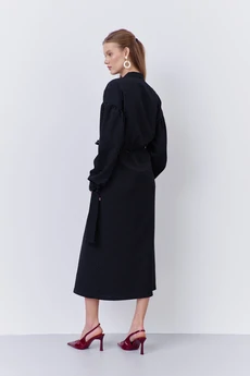 Платье 2063 черный горох FLAIM