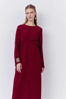 Платье 2066-01 бургунди FLAIM