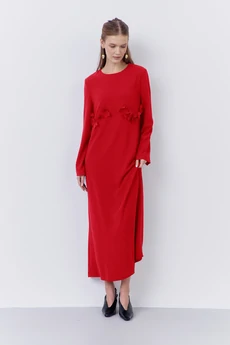 Платье 2066-02 красный FLAIM