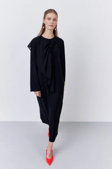 Платье 2067-01 черный FLAIM