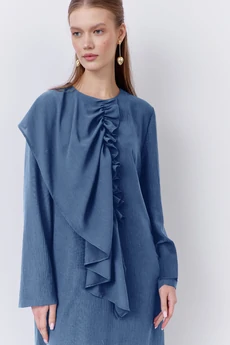 Платье 2067-02 синий джинс FLAIM