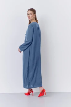 Платье 2067-02 синий джинс FLAIM