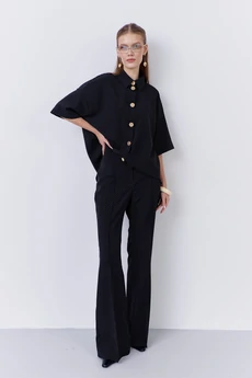 Брюки 2070 черный горох FLAIM