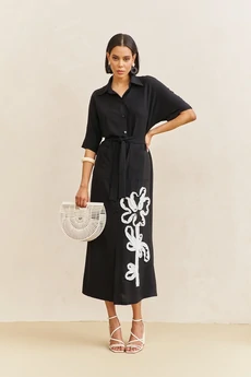 Платье 2098 черный FLAIM