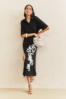 Платье 2098 черный FLAIM