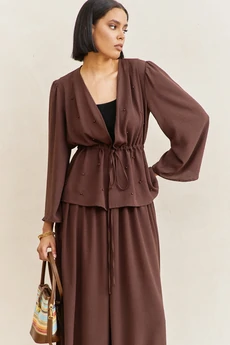 Костюм брючный 2100 коричневый FLAIM