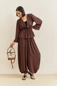 Блузка 2101 коричневый FLAIM