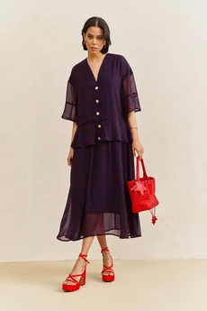 Платье 2110-1 синий FLAIM