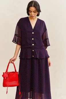 Платье 2110-1 синий FLAIM