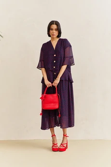 Платье 2110-1 синий FLAIM