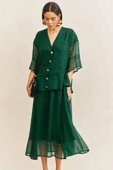 Платье 2110-2 зеленый FLAIM