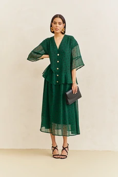 Платье 2110-2 зеленый FLAIM