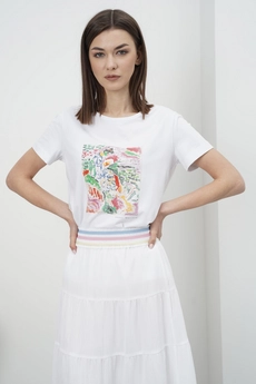 Футболка 4175 белый FantaziaMod