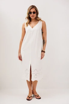 Платье 4850-1 белый FantaziaMod