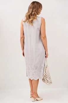 Платье 4850-1 светло-серый FantaziaMod